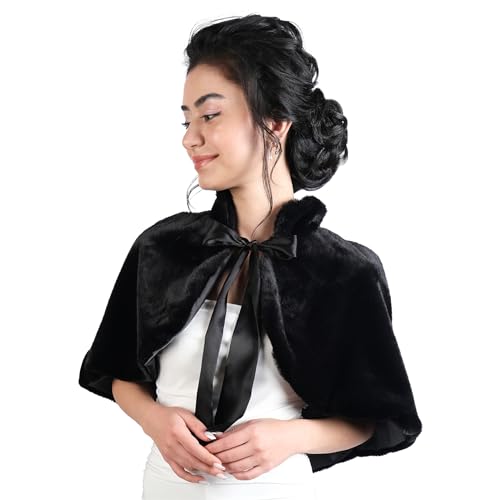 Image of LIMELIA Bride Wedding Faux Fur|Shawl Wrap Stole for Bride, Bridesmaid-Feather Scarf Fur for Evenings, Bridal Wedding Party