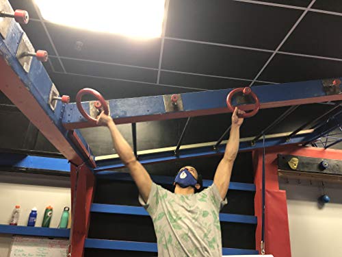 Ap Plus Ninja Warrior Rings - Set Of 2 Large Red, Traverse Gymnastics Climbing, With Use On Obstacle Courses And Slack Lines, Outdoor Playground Equipment Accessories, Training #TOP2
