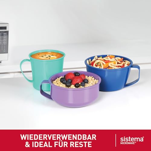 Sistema Mikrowellen-Behälter | Mikrowellen-SuppentassePorridge-Schale & Nudel-Schale… – Ansicht 5