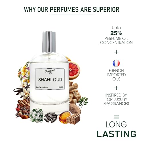 Image of Shahi OUD | Luxury Men Eau De Parfum | Woody Amber Floral | Perfume Spray for Man | Strong & Long Lasting Fragrance | Luxury Gift for Him | 100 ml