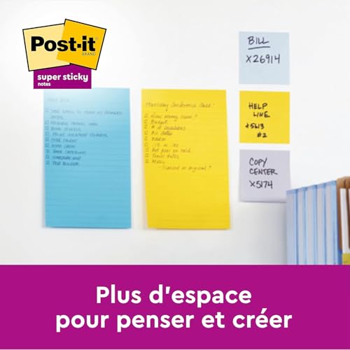 Prise de Notes efficace au bureau avec les Post-it Super Sticky 4 blocs - 4
