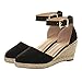 Sandalias Mujer Cuña, Verano 2019 Moda Tallas Grandes Plataforma Punta Cerradas Bohemias...