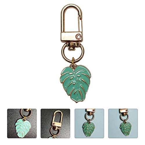 VALICLUD 2Pcs Folha Pingente Keychain Saco de Chaveiro Criativo Pingente De Folha De Palmeira Tropic