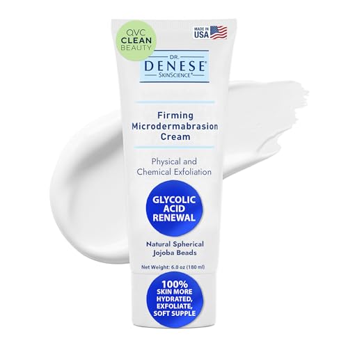 Dr. Denese Firming Facial MicroDermabrasion Cream 6 oz – With Advanced Glycolic Re-Texturizing Technology – Glycolic Acid, Jojoba Oil & Aloe Vera – Anti-Aging Exfoliant for Smooth & Radiant Skin