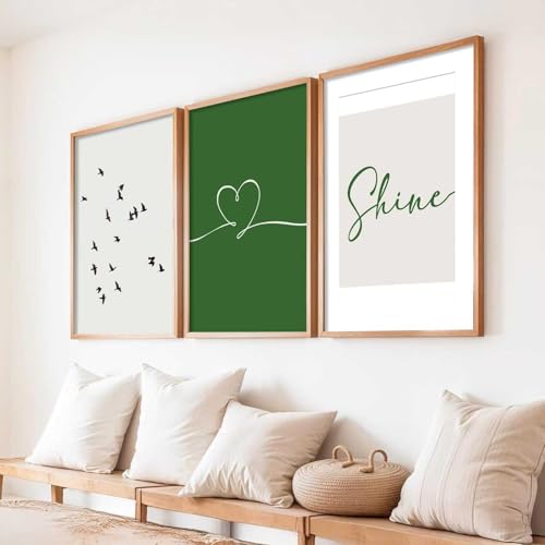 Image of HOTHOUSE Home Decor Abstract Painting Decorative Modern Wall Art poster With Frame For Living Room Bed Room Hotel Wall Decor Digital Reprint Set of 3 (10X13 inch)