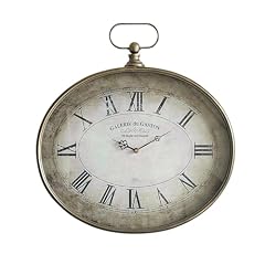 Perisoul Large Decorative Wall Clock 20 inch, Distressed Gold, Oval Pocket Watch Design, Roman item