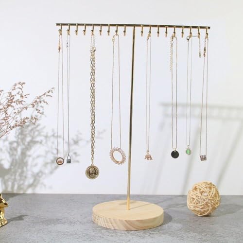 Présentoir de boucles d'oreilles design en métal et bois - 7