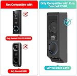 Adhesive Video Doorbell Mount for Eufy E340 Camera, Not Block Motion Sensor, Adjustable No-Drill Mounting Bracket Wedge Adapter Holder Accessories for Home Rentals Office Room