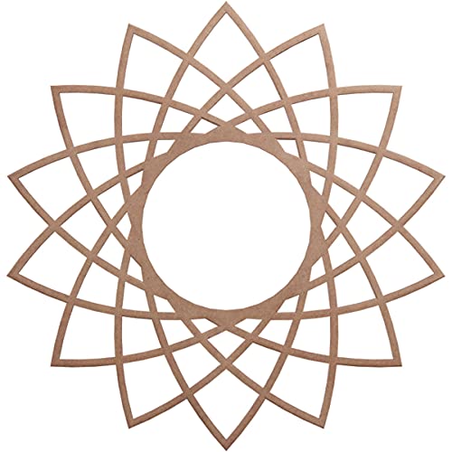 Image of Ekena Millwork 22 inchOD x 8 1 /2 inchID x 3 /8 inchT Eleanor Wood Fretwork Pierced Ceiling Medallion, Wood (Paint Grade)