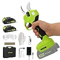 YOUGFIN Battery Powered Pruning Shears with 4 Adjustable Cutting Diameter, LED Display & Counting, Electric Pruner Shears Cordless for Garden Heavy Duty, Power Tree Branch Cutter 20v