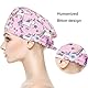 LAKJUOZ Nurse Caps Surgical Hood Fabric, Surgical Caps, Rosa Einhornmuster Fabric Nurse, Accessories for Doctors, Nurse Cap, Adjustable Work Cap, Cotton Dust Cap, Cute Unisex Dust Cap