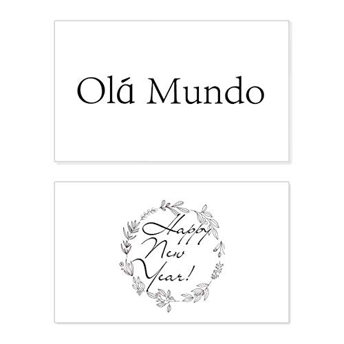 Carte de Nouvel An portugais Hello World en finir avec les vœux impersonnels