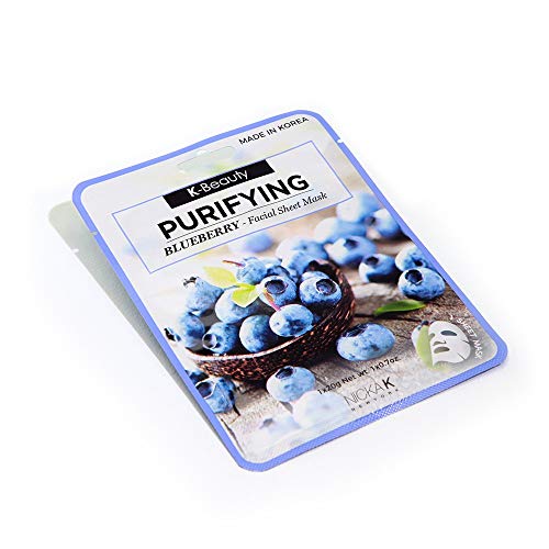 Máscara facial K-BEAUTY PURIFICING BLUEBERRY