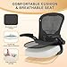 Office Chair, Ergonomic Desk Chairs 330LBS Capacity High Back Mesh Computer Chair with Flip-up Armrests, Comfy Work Chair with Adjustable Lumbar Support, Rolling Chair