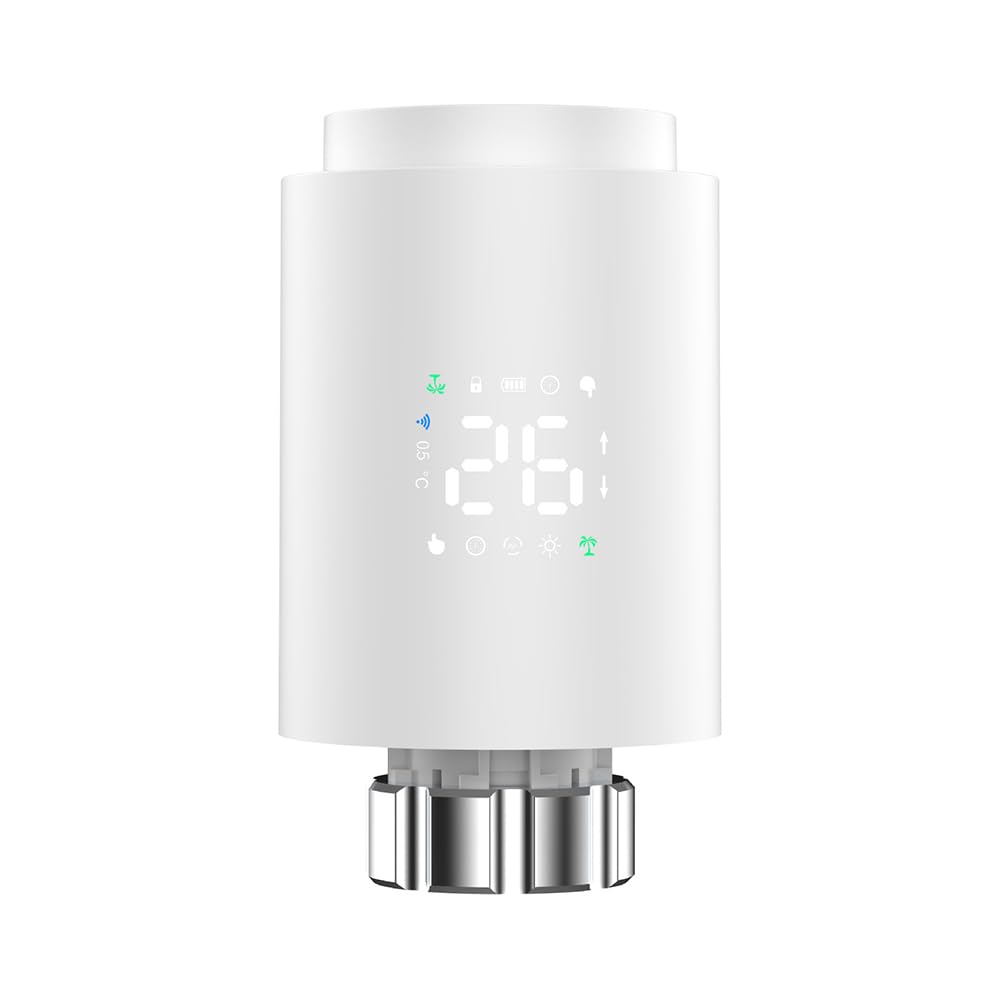 Tiardey Radiator Valve Thermostatic Smart Radiator Valve with Adapter Compatible with Alexa Gogle Assistant Tuya Smart Life