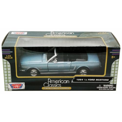 Motormax 1:24 Ford Mustang Convertible azul claro miniatura 5