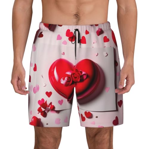 Short de bain respirant homme imprimé Saint Valentin pour offrir