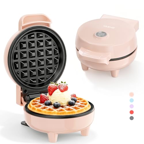 YASHE Mini Gofrera 550W Antiadherente, Rosa