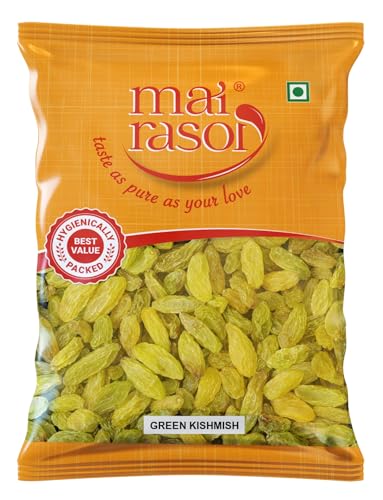 Image of MAI RASOI Golden Green Seedless Raisin Kishmis Pouch 200Gm