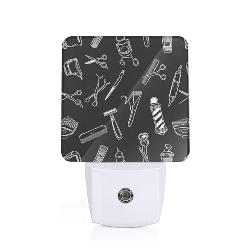 Barber Tools LED Night Light Plug into Wall (1-Pack) - Night to Morning Sensor Nightlight - 0.5W Nightlight Indoor Home Decor Wall Lights for Hallway, Bedroom, Bathroom & Stairs