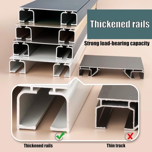 Double rail de rideau en aluminium plafond suspendu blanc robuste - 5