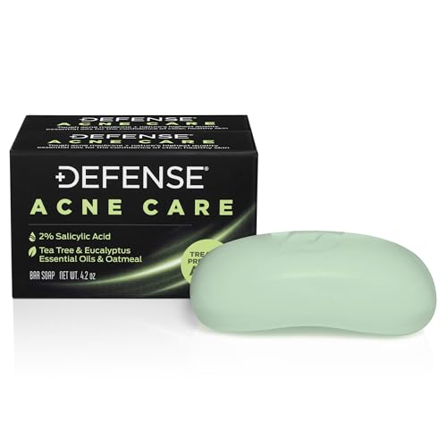 Defense Acne Care Bar Soap 2PK | 2% Salicylic Acid Soap for Face & Body