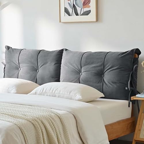 YWQJL Almohada De Lectura Respaldo De Cama Cojin Lectura Comodo Cojín Lumbar Almohada Ergonomica Multiposicion Respaldo Cabecero Funda Desmontable y Lavable(#6,210x55x12cm)