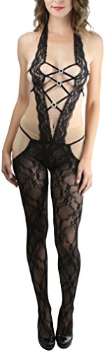 Image of ToBeInStyle Women's Bodystocking Bustier Garter Lingerie Suspender Thigh High Stockings