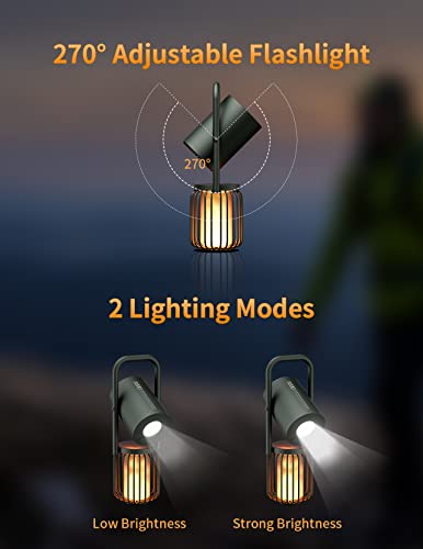 Kursoaya Camping Lantern, 4-In-1 Outdoor Speakers Bluetooth Ipx5 Waterproof, 3 Light Modes Camping Light, 8000Mah Power Bank, Wireless Led Lanterns For Power Outages, Emergency, Party, Hiking, Gift #TOP3