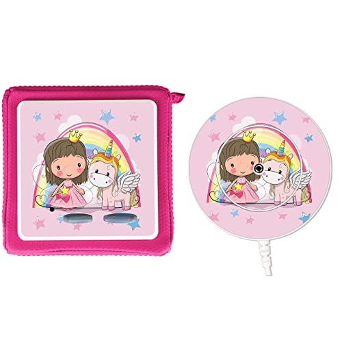 MeinBaby123® Schutzfolie kompatibel mit Toniebox und Ladestation | Schutzcover selbstklebend I Folie Sticker I Toniebox Zubehör (Ladestation Bundle: Kleine Fee und süßes Einhorn)