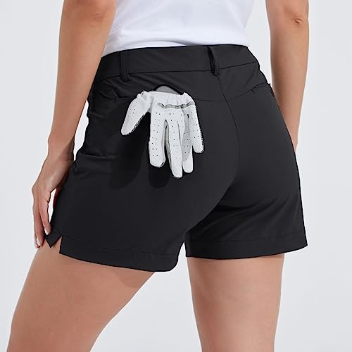 Willit Women's 4.5" Golf Shorts Hiking Athletic Shorts with Pockets Quick Dry Water Resistant Black Size 6 by Willit - Used condition - US$35.14