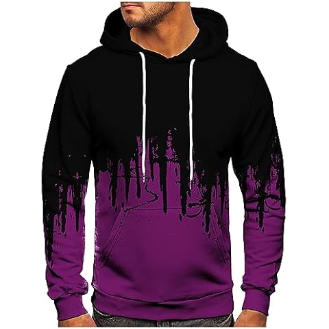 MLYYJCKG Mens Hoodies Pullover Fall Oversized Sweatshirts Trendy Graphic Hoodie Long Sleeve Warm Hoodies 2024 Casual Coats Cool Sweatshirt Men Turquoise L Cover