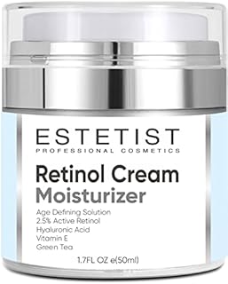 Face Moisturizer 2,5% Organic Retinol Cream with Hyaluronic Acid - Anti Aging, Wrinkles & Fine Lines