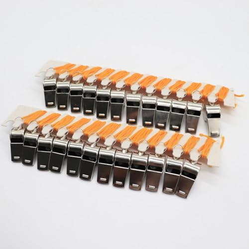 12 silbatos de acero con cuerda Healifty para actividades miniatura 6