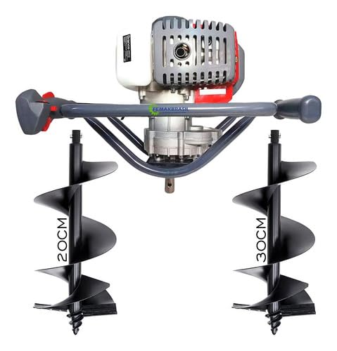 Perfurador De Solo Branco Bps52 Gasolina C/broca 20 E 30cm