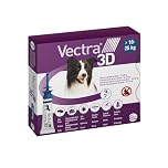 VECTRA 3D Antiparassitario per Cane 3 Pipette Antipulci Antizecche e Antizanzare per cani da 10 a 25 kg Protegge da Pulci Zecche Flebotomi e Mosche