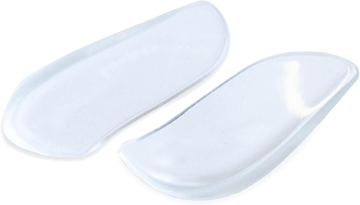 Medial & Lateral Heel Wedge Silicone Insoles (Pair) - Supination & Pronation Corrective Adhesive Shoe Inserts for Foot Alignment, Knock Knee Pain, Bow Legs, Osteoarthritis