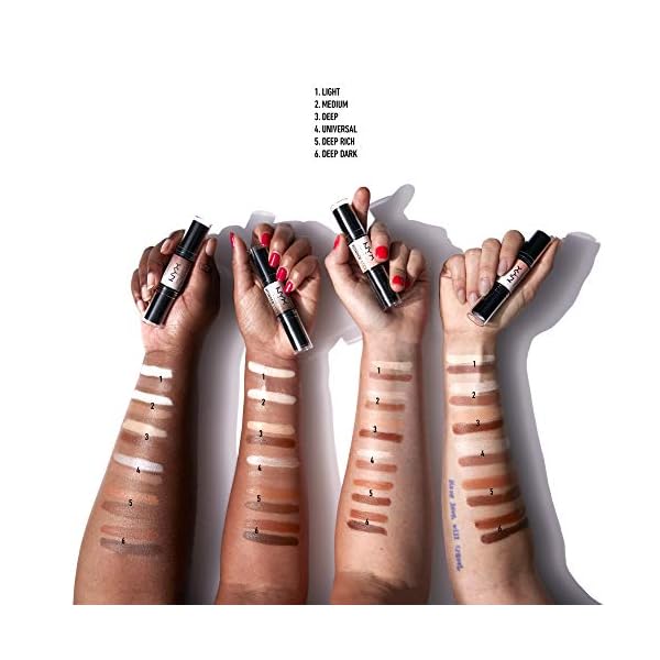 NYX Professional Makeup , Doppelseitig, Highlighter and Konturenstift, Cremige Textur, Farbton: Universal – Bild 6