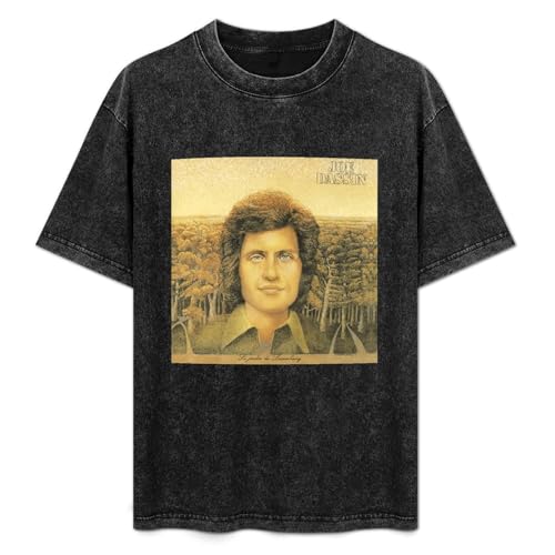 Photo de Joe Dassin Le Jardin du Luxembourg Unisex T-Shirt Graphic Top Printed Tee Mens Black Shirt XXL