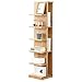 Półka na książki Nordical-stojąca półka na książki drewniane biblioteczki wielowarstwowe Otwórz Eatagere Display Shelf Rack Organizer Półki do biura domowego Półka Salon