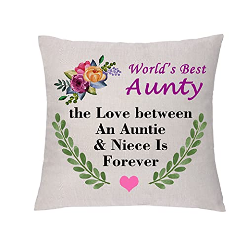 GHORIHUB Uncle Aunt Pillowcase Fathrers Day Gift World s Best Uncle Linen Throw Pillow Cover Cushion Case Birthday Gift The Love Between Uncle Niece Auntie Nephew is Forever Pillowcases (Type 3)