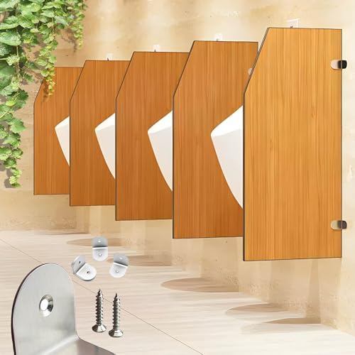 Wall Mounted Urinal Screen Partition Divider for Men 35.43"x15.75" Toilet Protection for Schools Kindergartens Malls & Public Facilities Includes Accessories