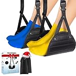 2-Pack Airplane Foot Hammock for Plane Travel - Travel Essentials Length Adjustable Airplane Foot Rest Under Desk -Long Flight Must Haves