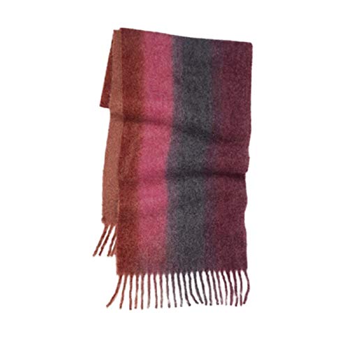 Écharpe femme automne hiver grand châle épais imitation cachemire dégradé gris rouge