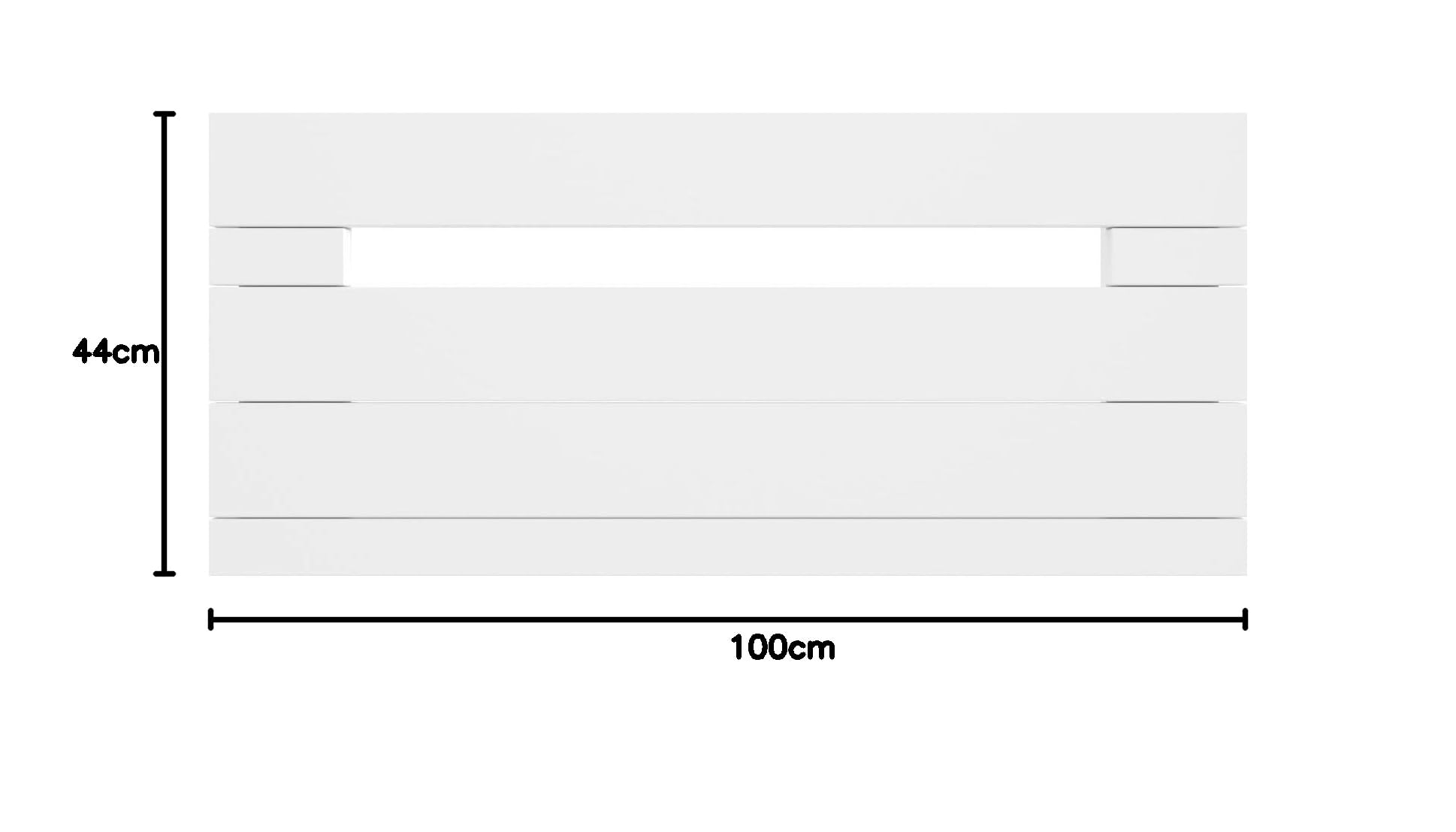 LA WEB DEL COLCHON Cabecero de Madera Rústico Provenza para Cama de 90 (100 x 44 cms.) Blanco nórdico | Cabeceros Madera | Dormitorio Matrimonio | Cabezal Cama |Estilo nórdico