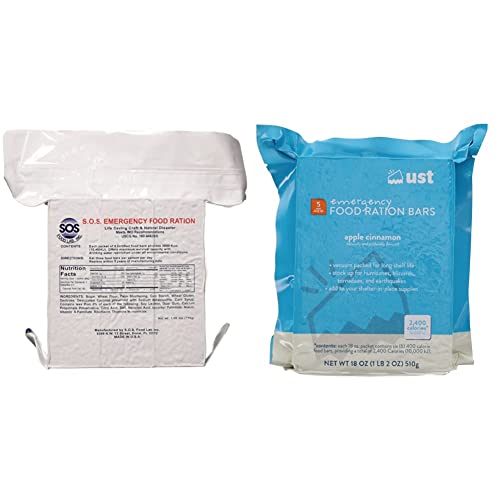 SOS Food Labs Emergency 3600 Calorie Food Bars (3-Day Supply) + Ultimate Survival Technologies Emergency 2400 Calorie Food Bars
