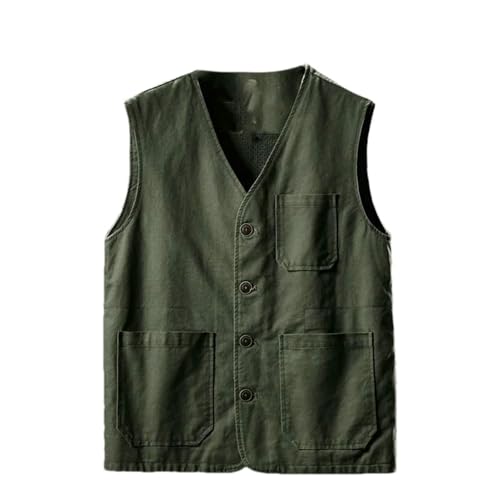 Gilet décontracté léger zippé en coton bleu pour homme XXL