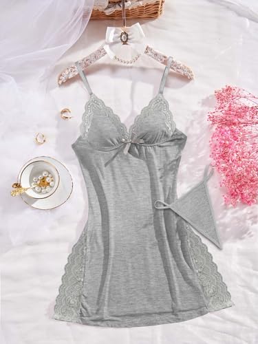 Image of Foxiny Sexy Lingerie for Women Nightgowns Babydoll Dress Sets