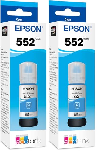 Image of Epson Claria ET Premium T552220 High Capacity Bottle Ink - Cyan (Pack of 2)