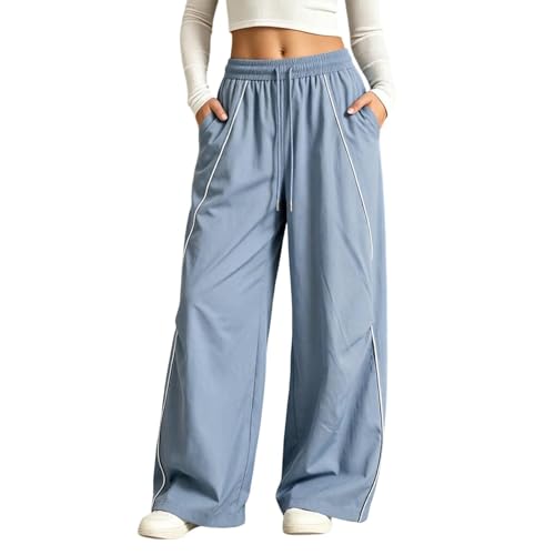Pantalon de jogging Y2K femme vintage et parachute baggy large
